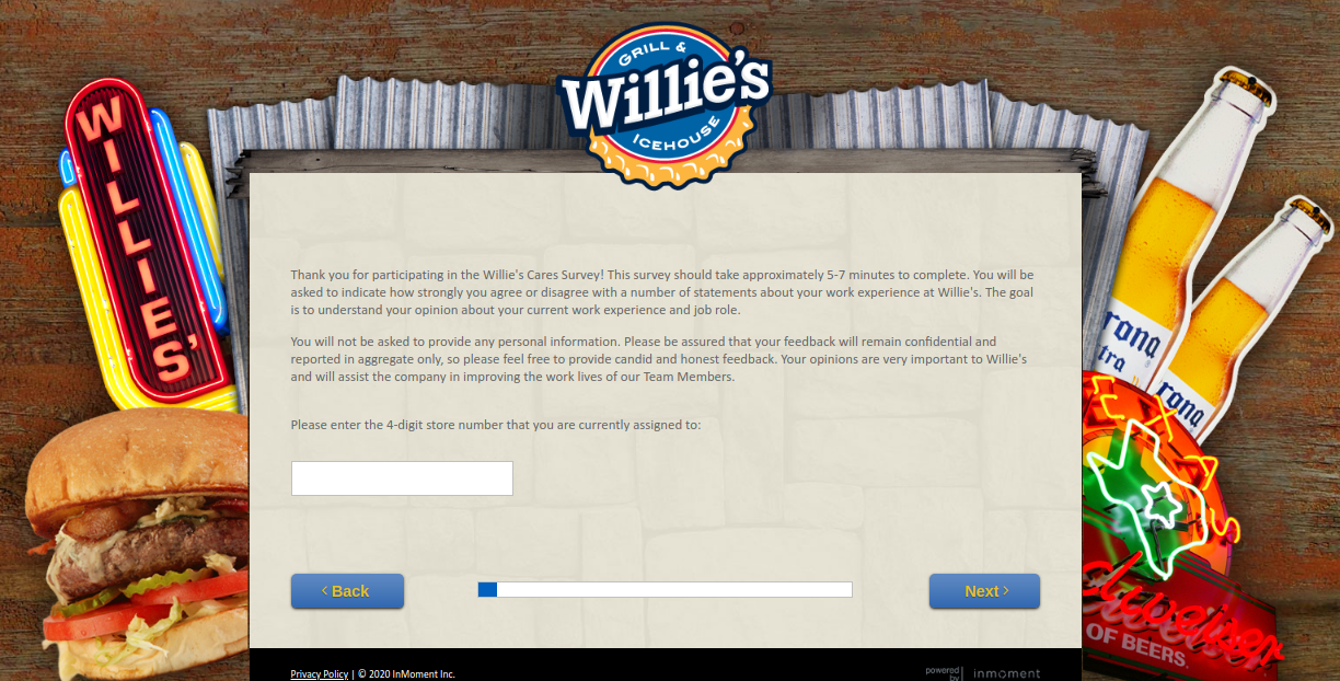 Willie s Grill Icehouse Employee Survey