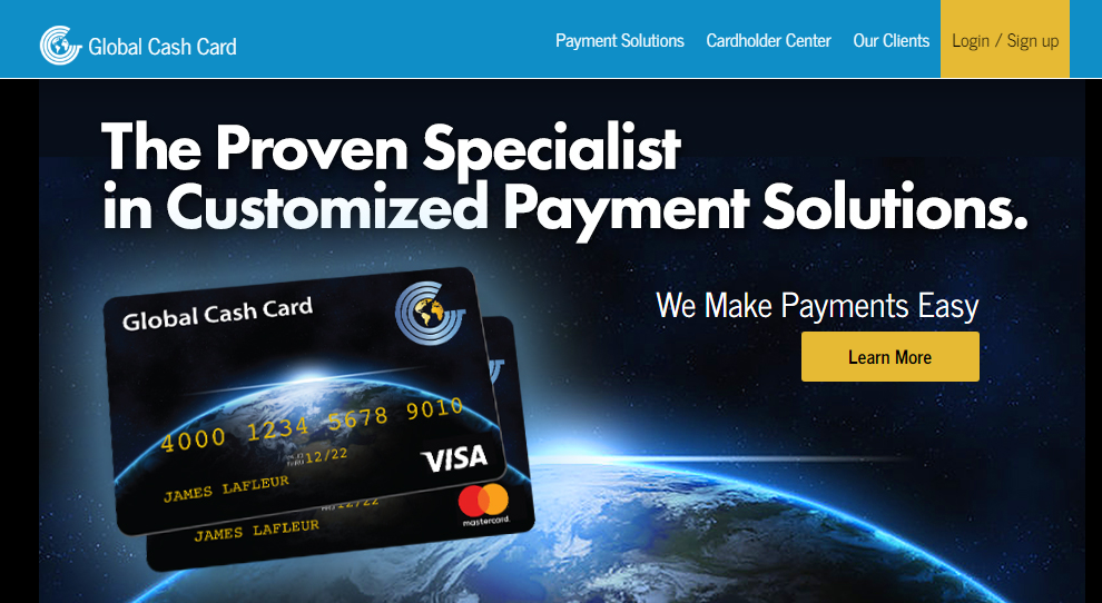 Activating Global Cash Card