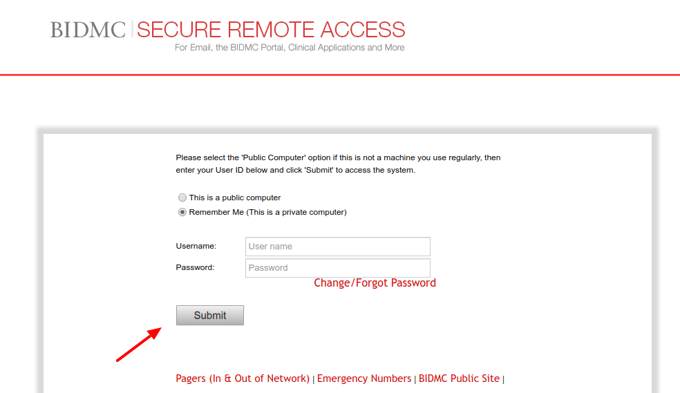 Login Into Your Bidmc Account