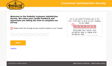 Potbelly Customer Satisfaction Survey