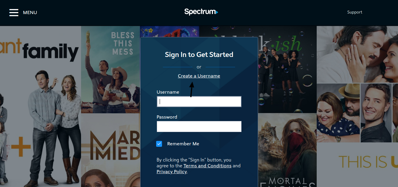 Spectrum TV Create Account