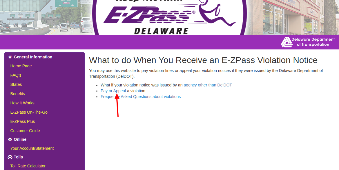 EZPass Violation Pay