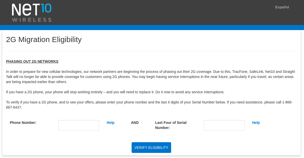 Net10 2G Migration Verify