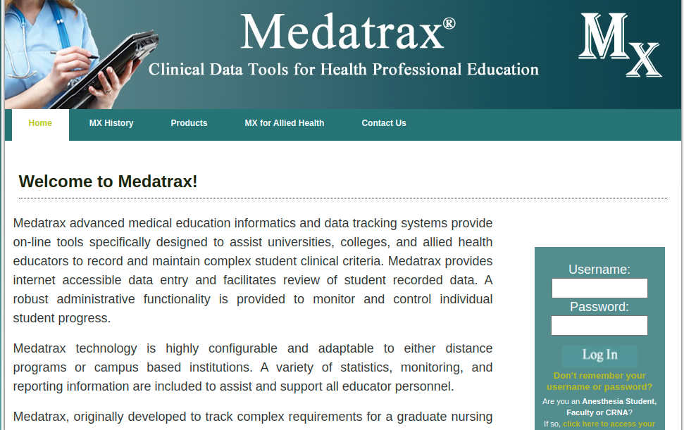 Medatrax Login