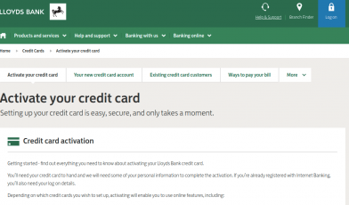 Lloyds Bank Credit Cards Activate