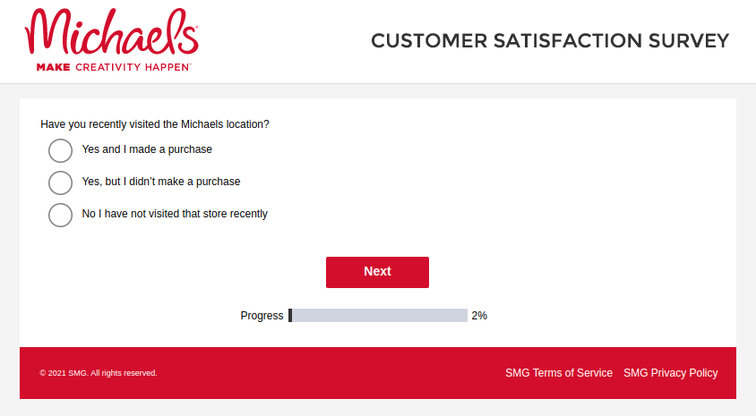 Michaels Customer Survey