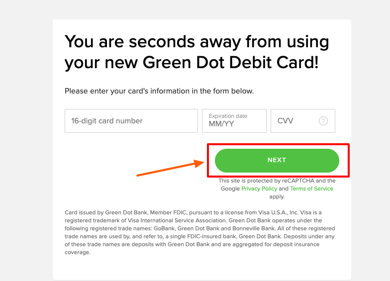 activate green dot card
